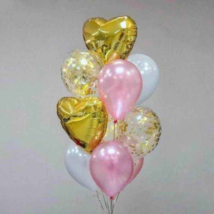 Облако шаров "Рози голд" в Грозные