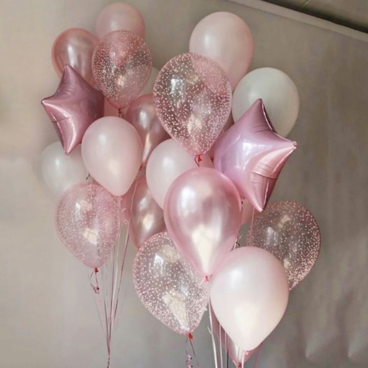 Фонтаны шаров "Розовый" в Грозные