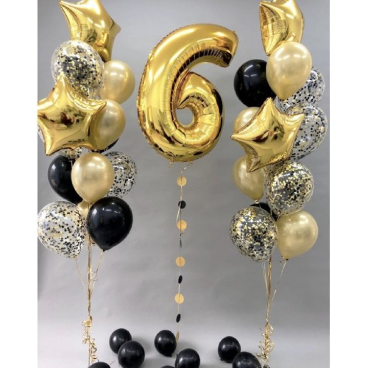 Цифра с фонтанами шаров  в Грозные