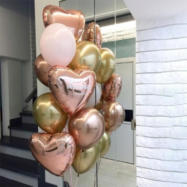 Фонтан шаров "От сердечка" в Грозные