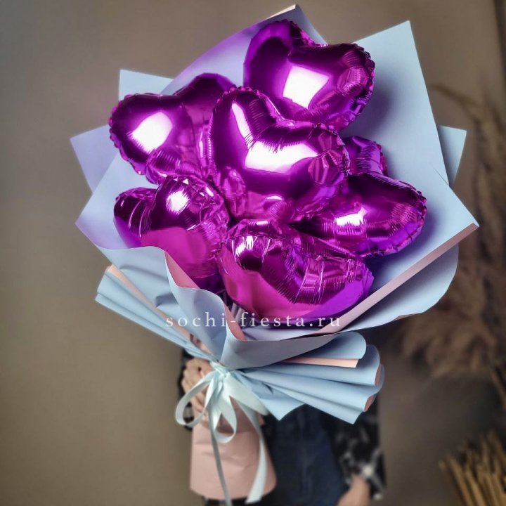 Букет из шаров сердец  в Грозные