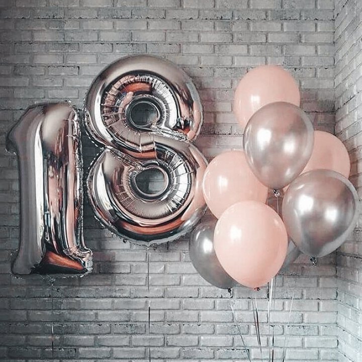 Фольгированный шар Серебряная Цифра в Грозные