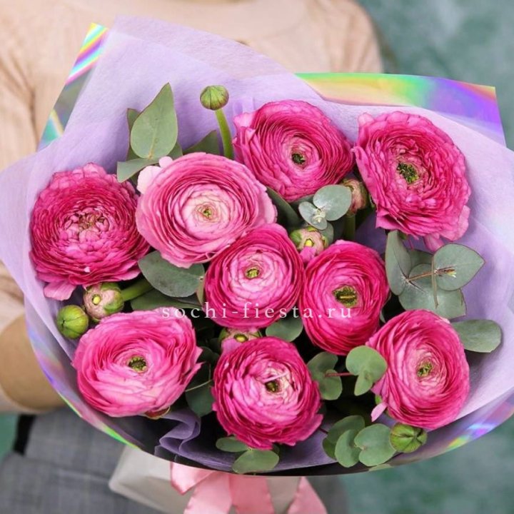 Ранункулюсы с эвкалиптом №2 в Грозные