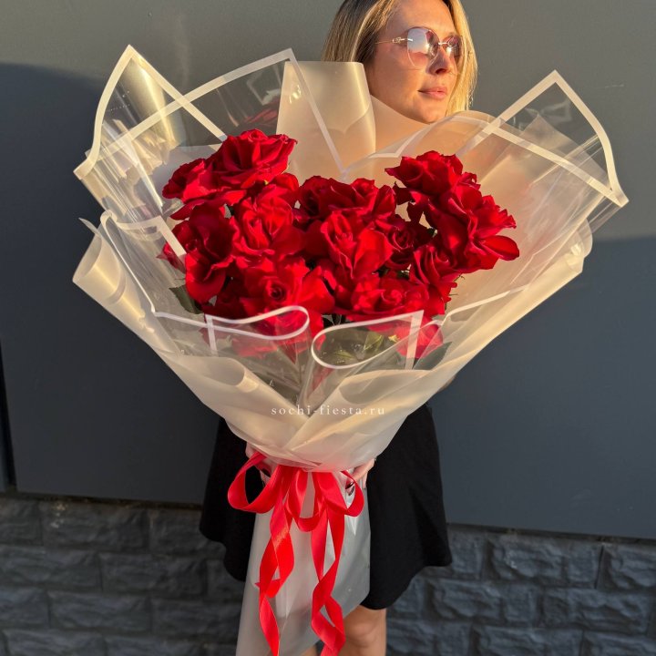  Букет  высоких роз 15 шт в Грозные