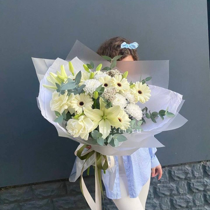 Букет с лилией и герберой в Грозные