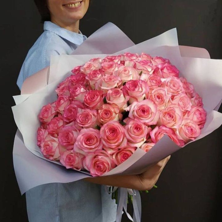 101 роза Джумилия в оформлении  в Грозные