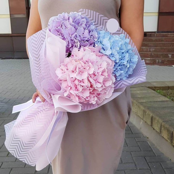 Букет гортензий "Пуф" в Грозные