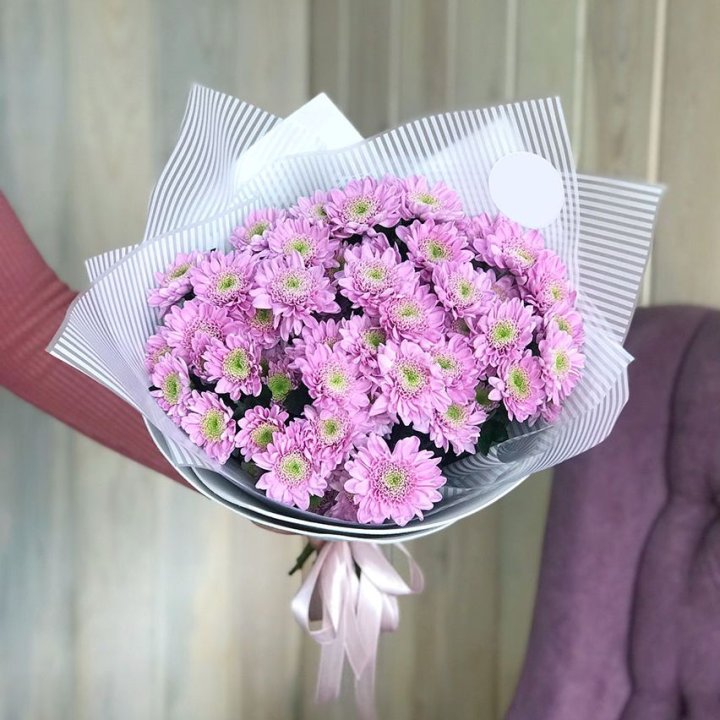 Букет розовых хризантем в Грозные