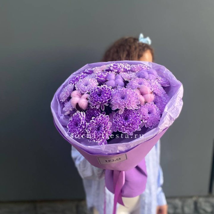 Хризантемы с хлопком в Грозные