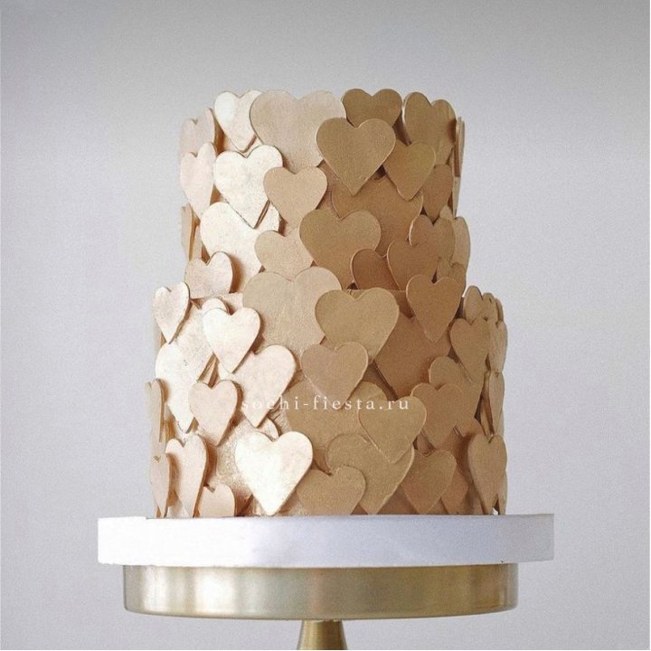 Торт "Hearts" gold в Грозные
