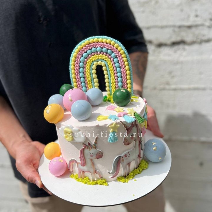 Торт "Радуга с единорогом" в Грозные