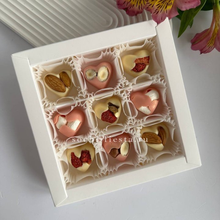 Набор конфет из бельгийского шоколада Сердца в Грозные
