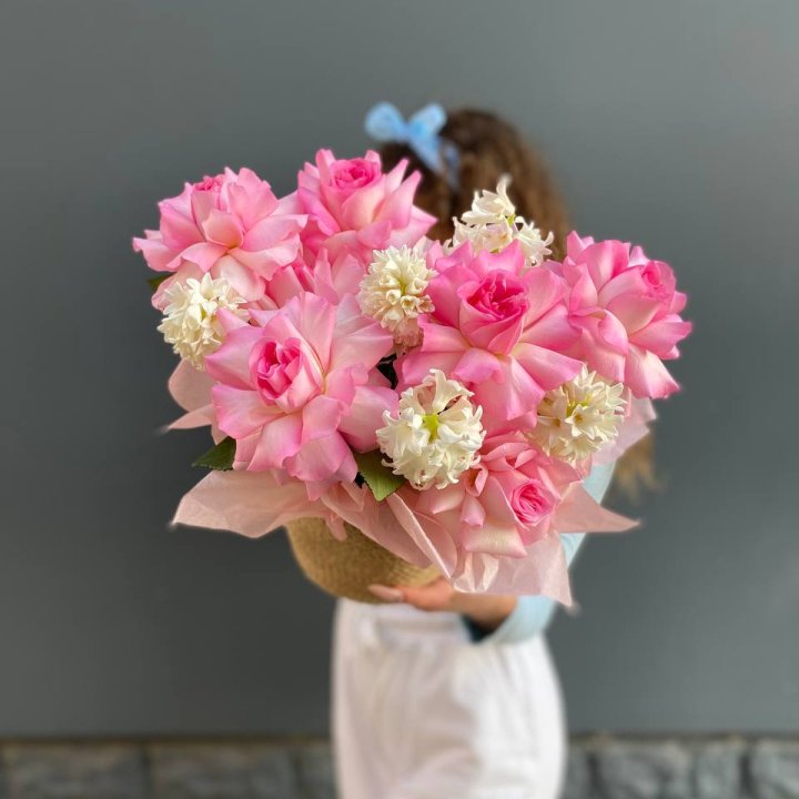 Дуо розы и гиацинты в Грозные