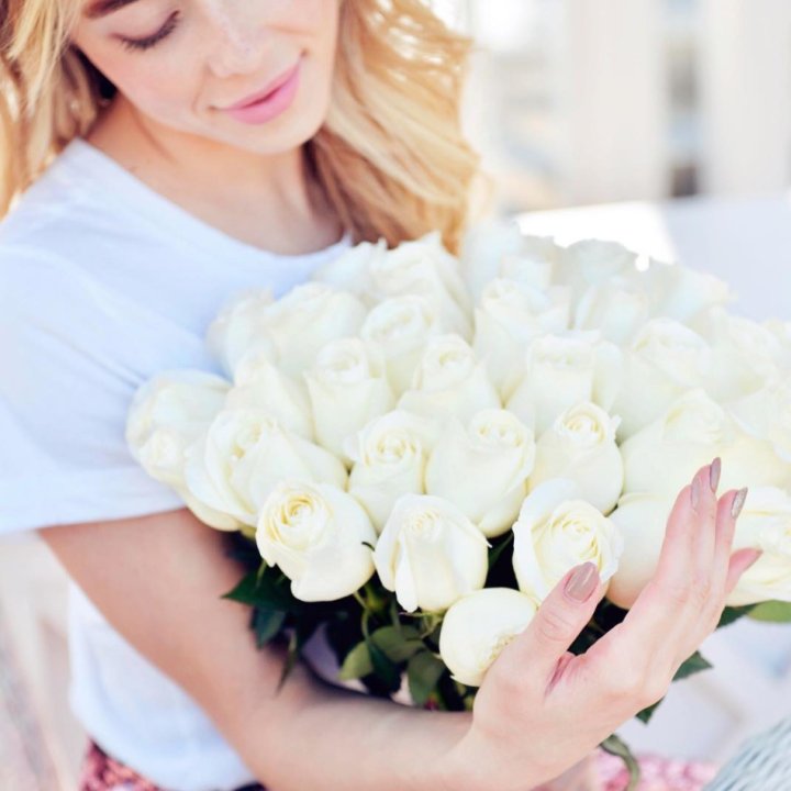 Букет высоких роз "Облака" в Грозные