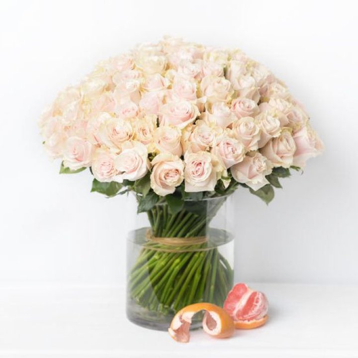 101 кремовая роза в Грозные