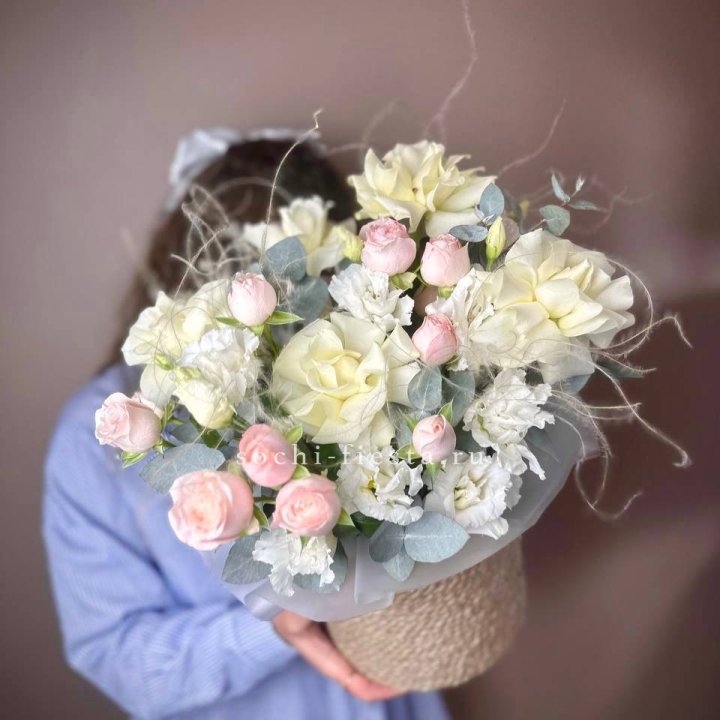 Авторский бокс "Милена" в джутовом кашпо в Грозные