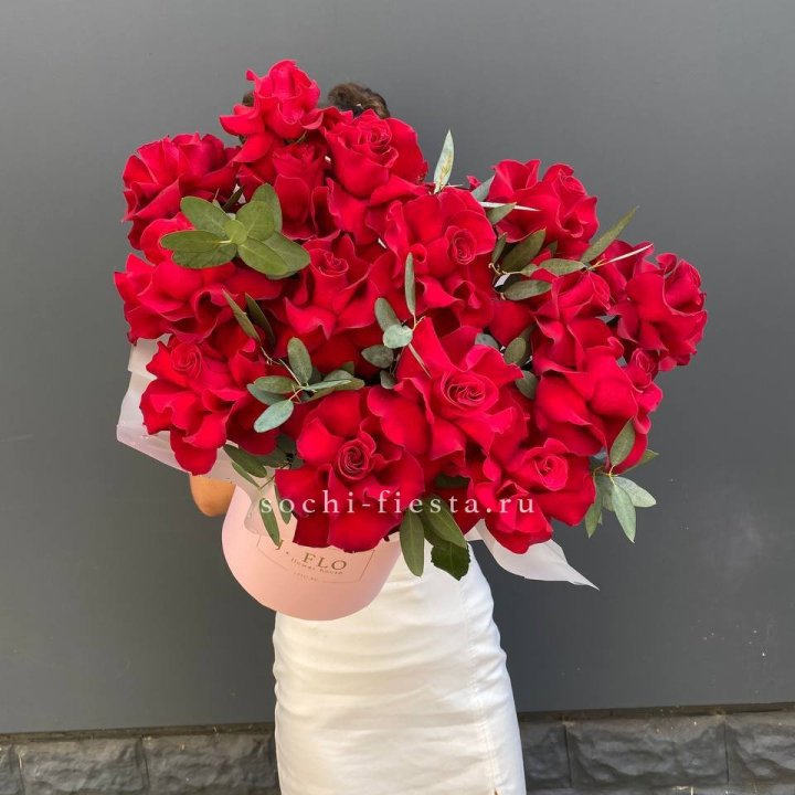 Бокс из 17 французских роз в Грозные