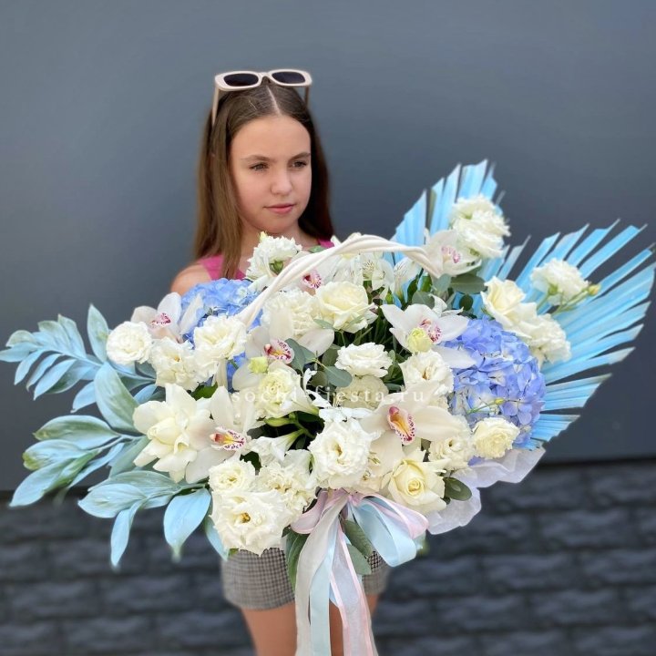 Цветочная корзина "Блю винч" в Грозные