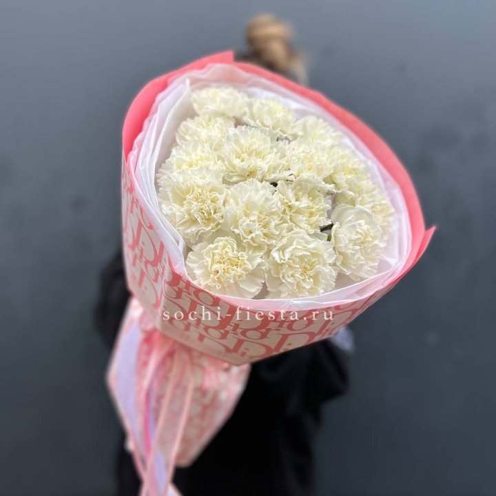 Белые диантусы №2 в Грозные