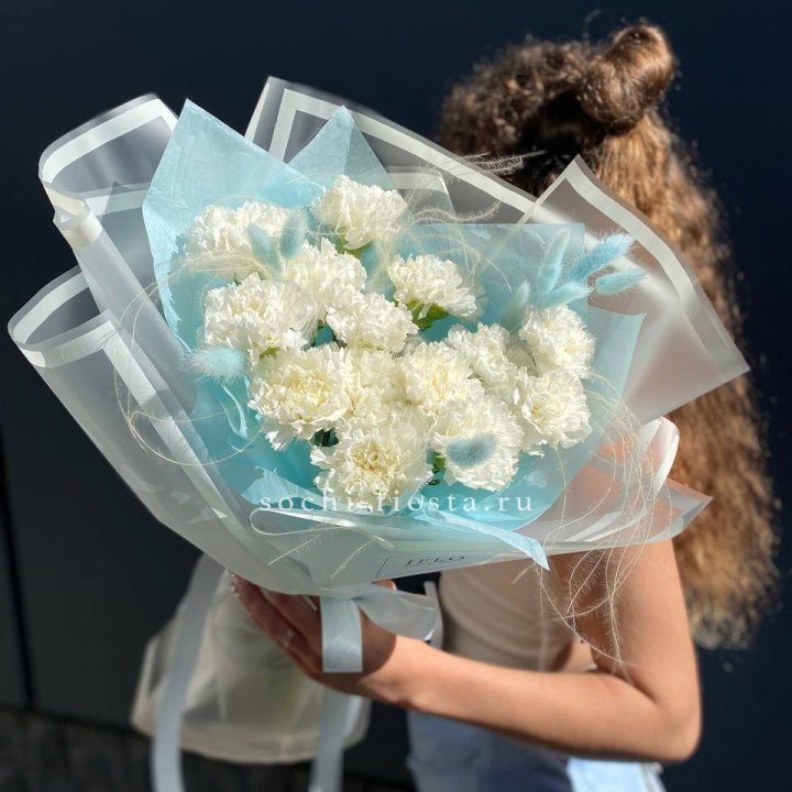 Воздушный букет из диантусов  в Грозные