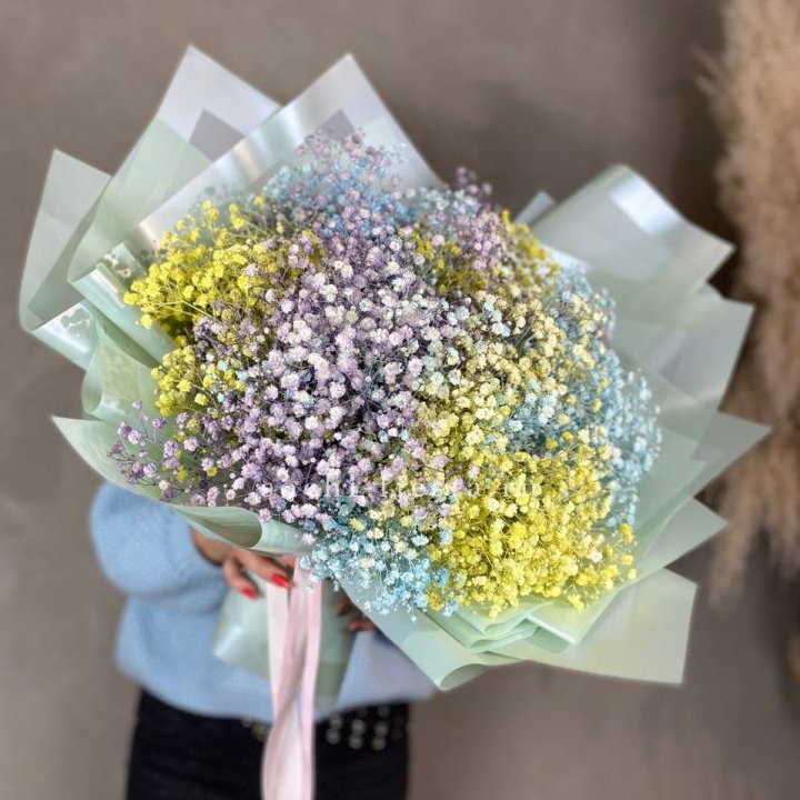 Букет радужных гипсофил в Грозные