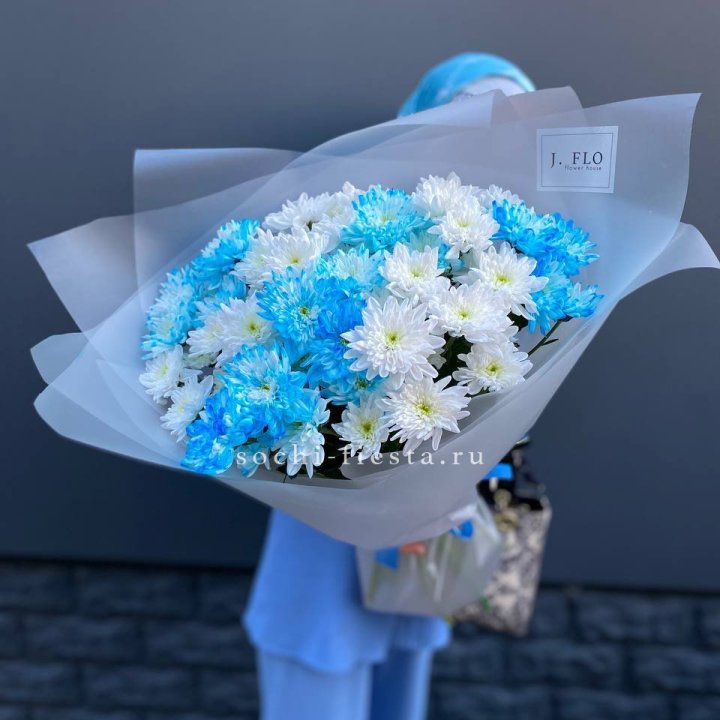 Букет хризантем "Голубая снежинка" в Грозные