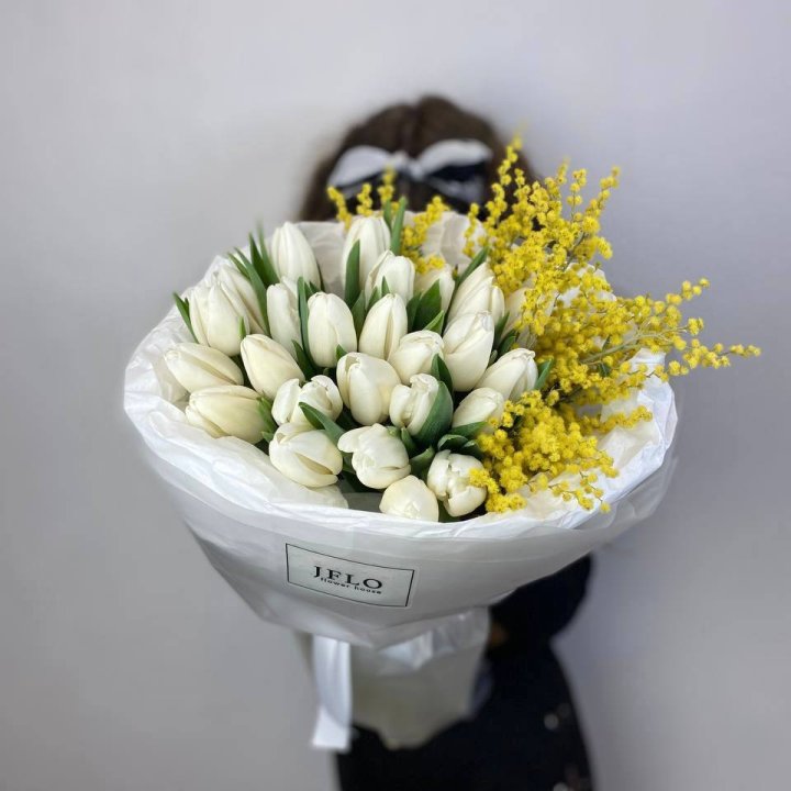 Дуо тюльпан и мимоза в Грозные