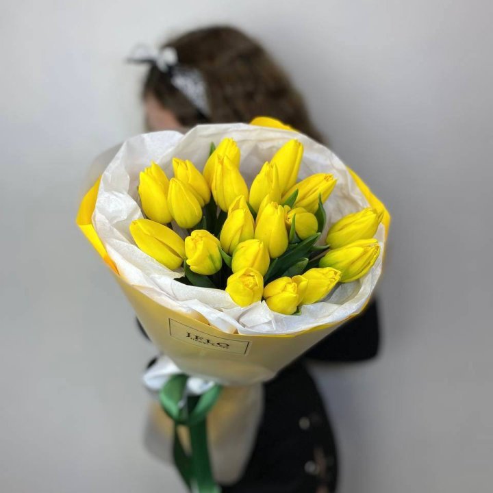  19 жёлтых тюльпанов в Грозные