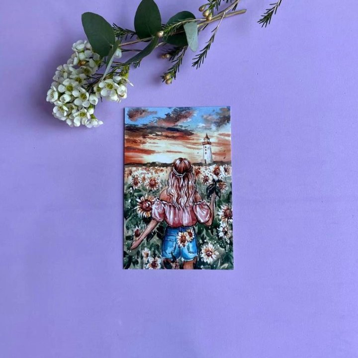 Открытка к букету "Подсолнух" в Грозные