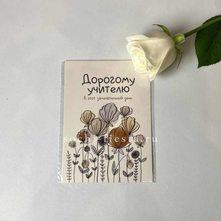 Открытка к букету "Дорогому учителю" в Грозные
