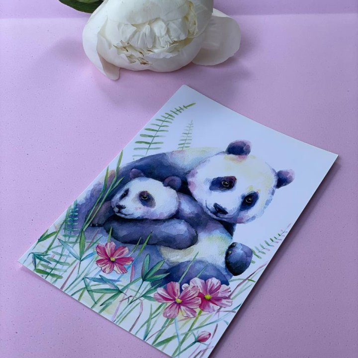 Открытка к букету "Объятие Панды" в Грозные