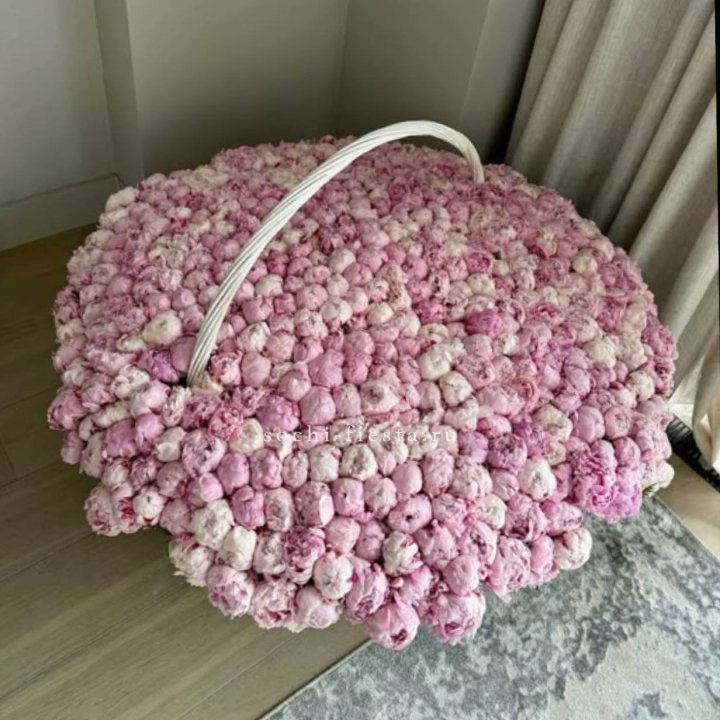 Корзина 555 пионов в Грозные