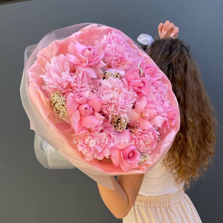 Букет с пионами "Пинки" в Грозные