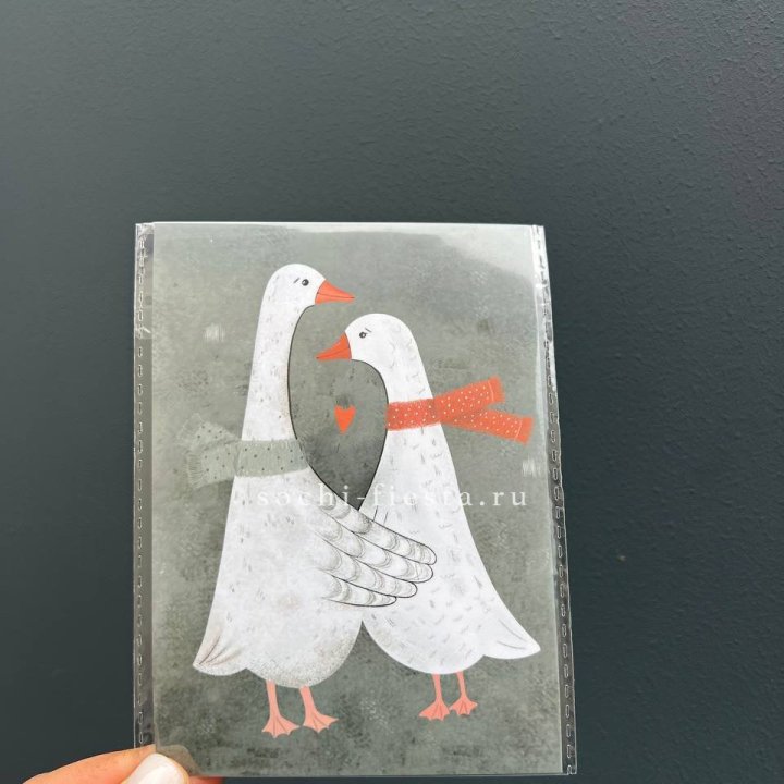 Открытка к букету "Гуси” в Грозные