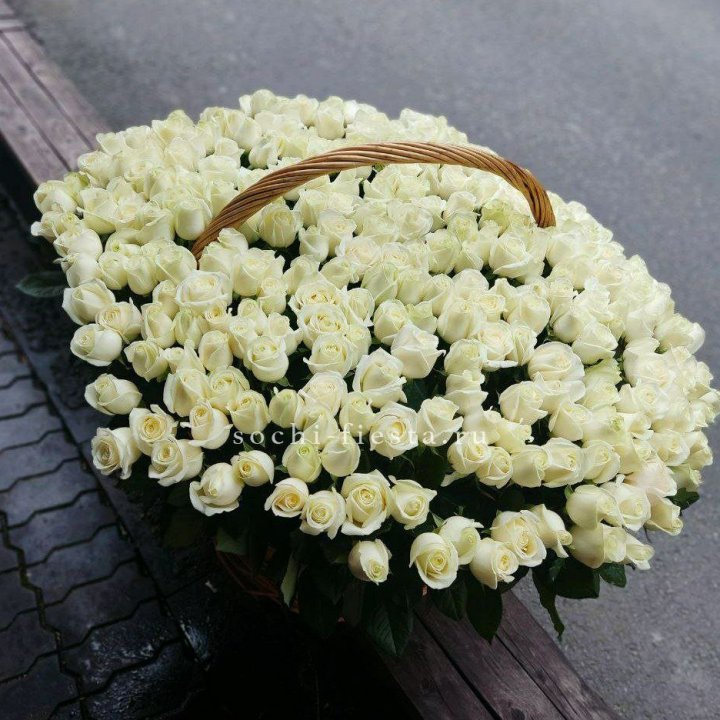 303 розы в корзине в Грозные