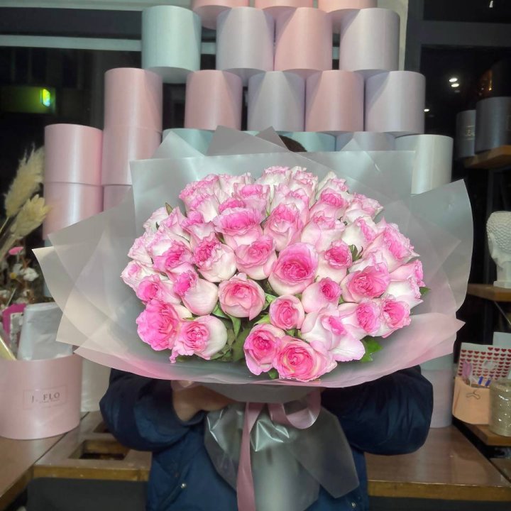  51 розовых роз в Грозные
