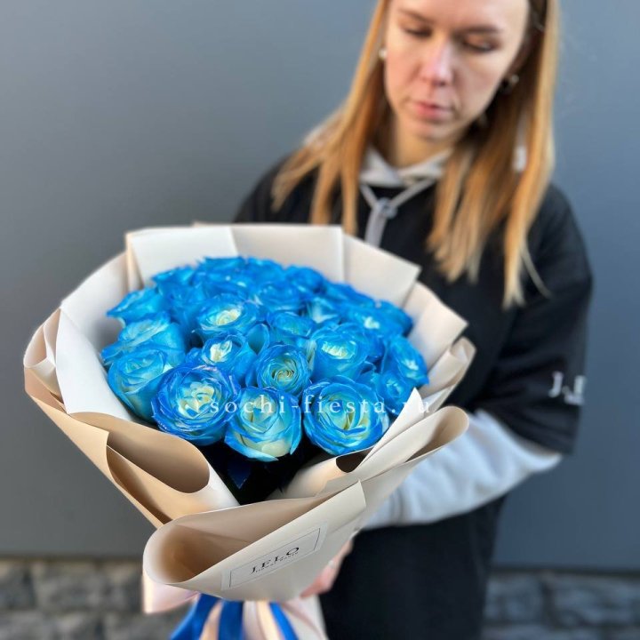 Букет синих роз блю логан в Грозные