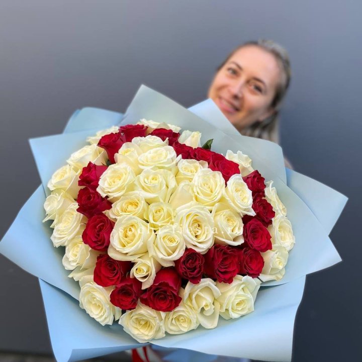 51 роза "Сердце" в Грозные