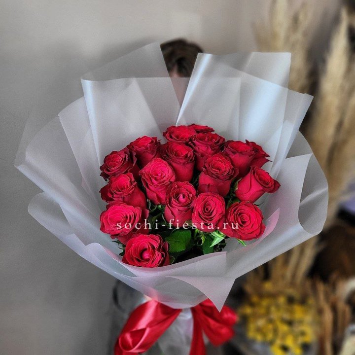17 красных роз "Нет времени ждать" в Грозные