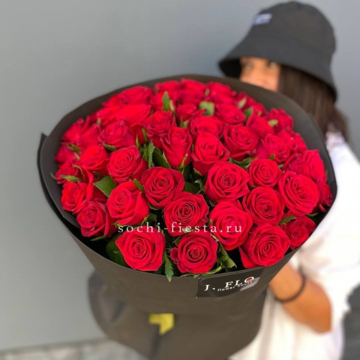 51 роза "Блек" в Грозные