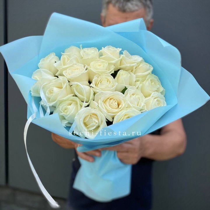 21 белая роза в Грозные