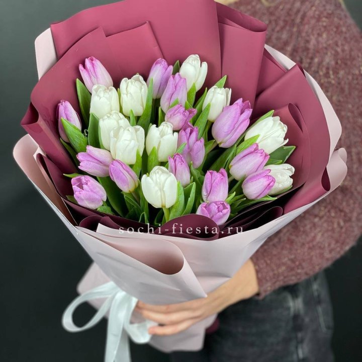 25 тюльпанов микс в Грозные