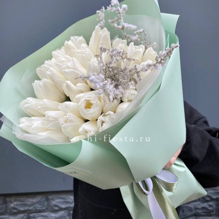 Букет белых тюльпанов "Бьянко" в Грозные