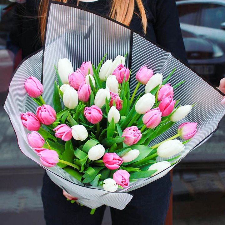 29 тюльпанов микс в Грозные