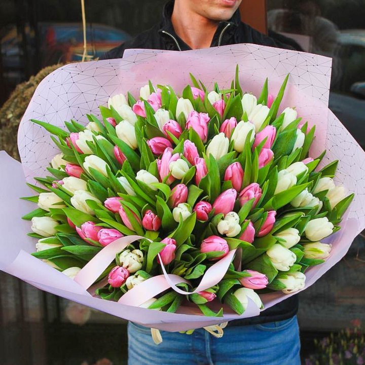 101 тюльпан микс в Грозные