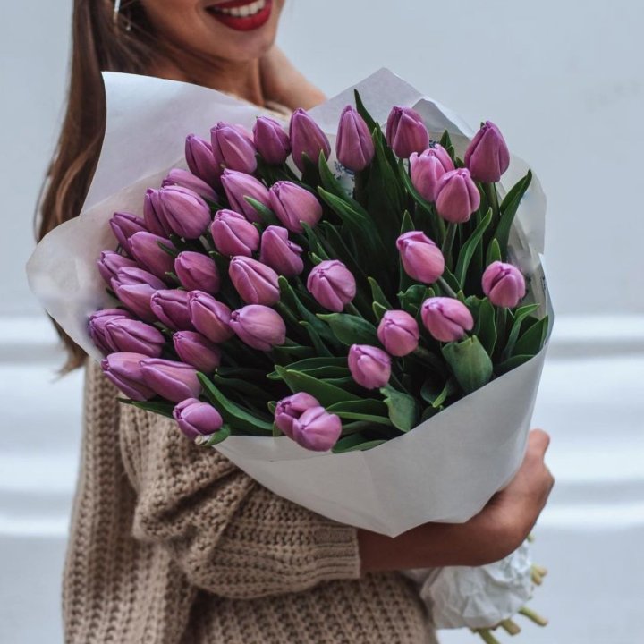 39 сиреневых тюльпанов в Грозные
