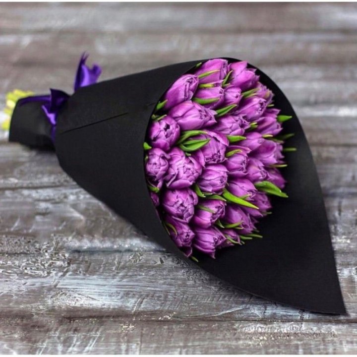 Пионовидные тюльпаны блэк в Грозные