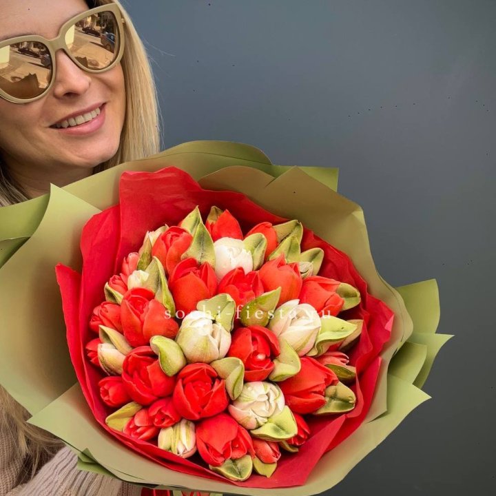 Зефирный букет из тюльпанов в Грозные